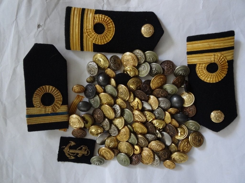 Ca. 90 oude uniform knopen voor de scheepvaart en extra, Ophalen, Gebruikt, Overige typen