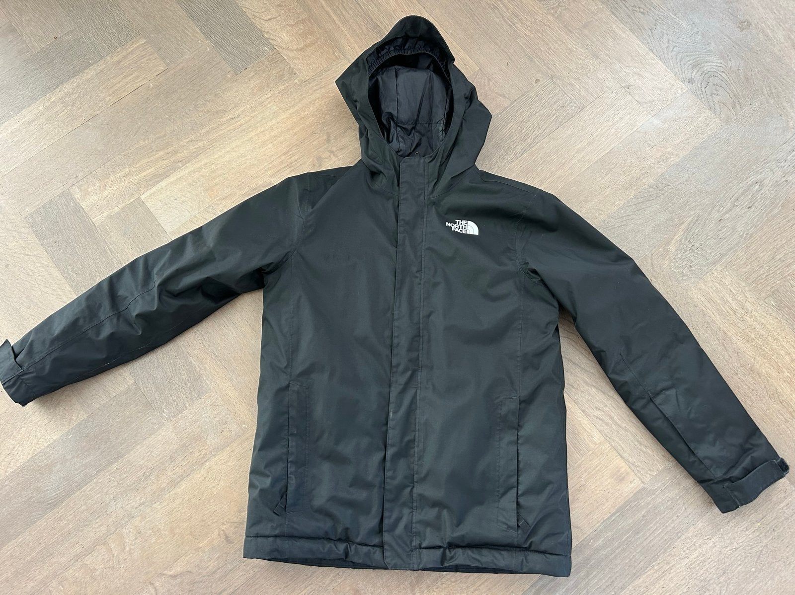 The North Face Winterjas Zwart Maat XL/14-16, Ophalen of Verzenden, Gebruikt, Jongen, Jas