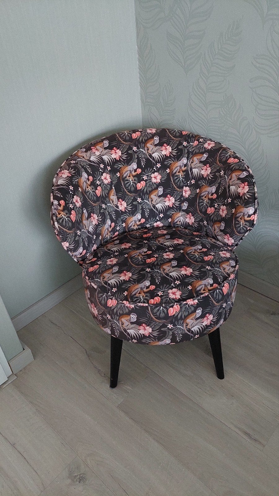 WOOOD fauteuil Bo fluweel aap, Ophalen, Gebruikt, 50 tot 75 cm