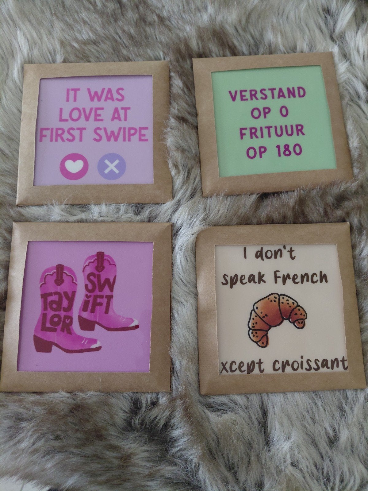 Spreuktegeltjes divers - 10x10 cm - NIEUW ITEM, Antiek en Kunst, Ophalen of Verzenden