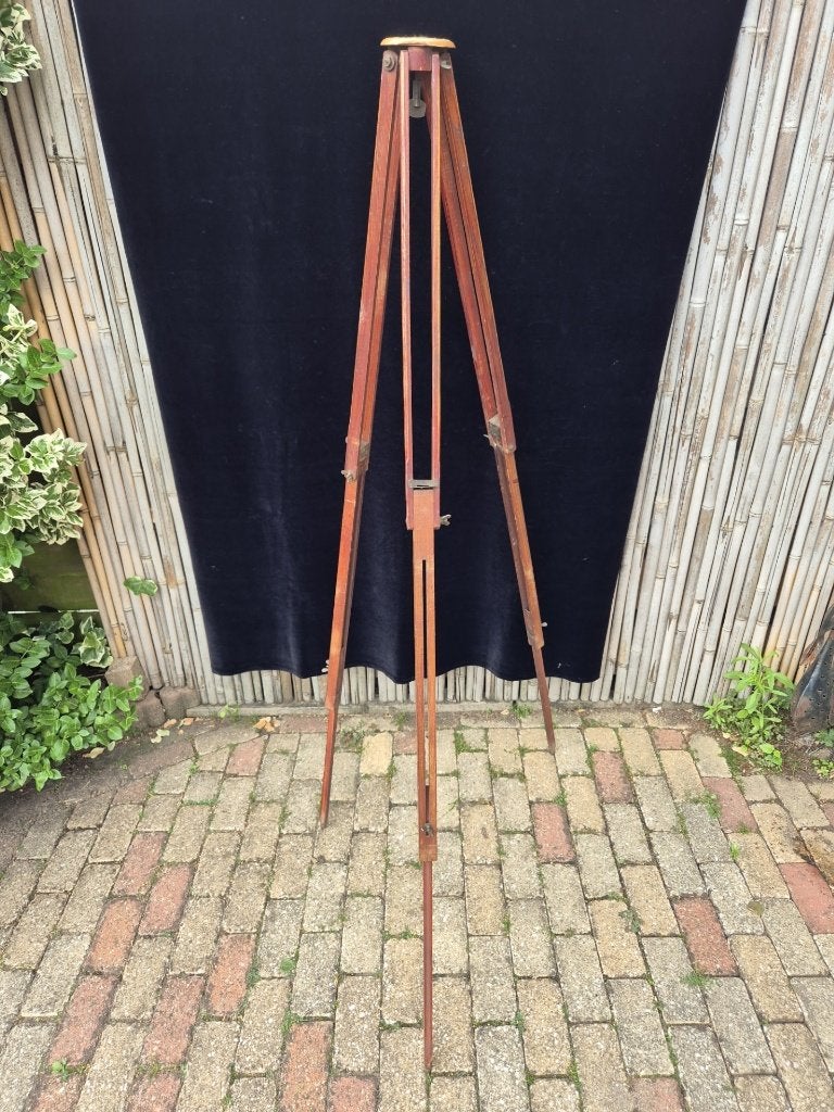 Vintage - Statief - Hout - Telescopisch - Fotostandaard -*., Gebruikt, Flexibele poten, 125 tot 150 cm, Ophalen of Verzenden