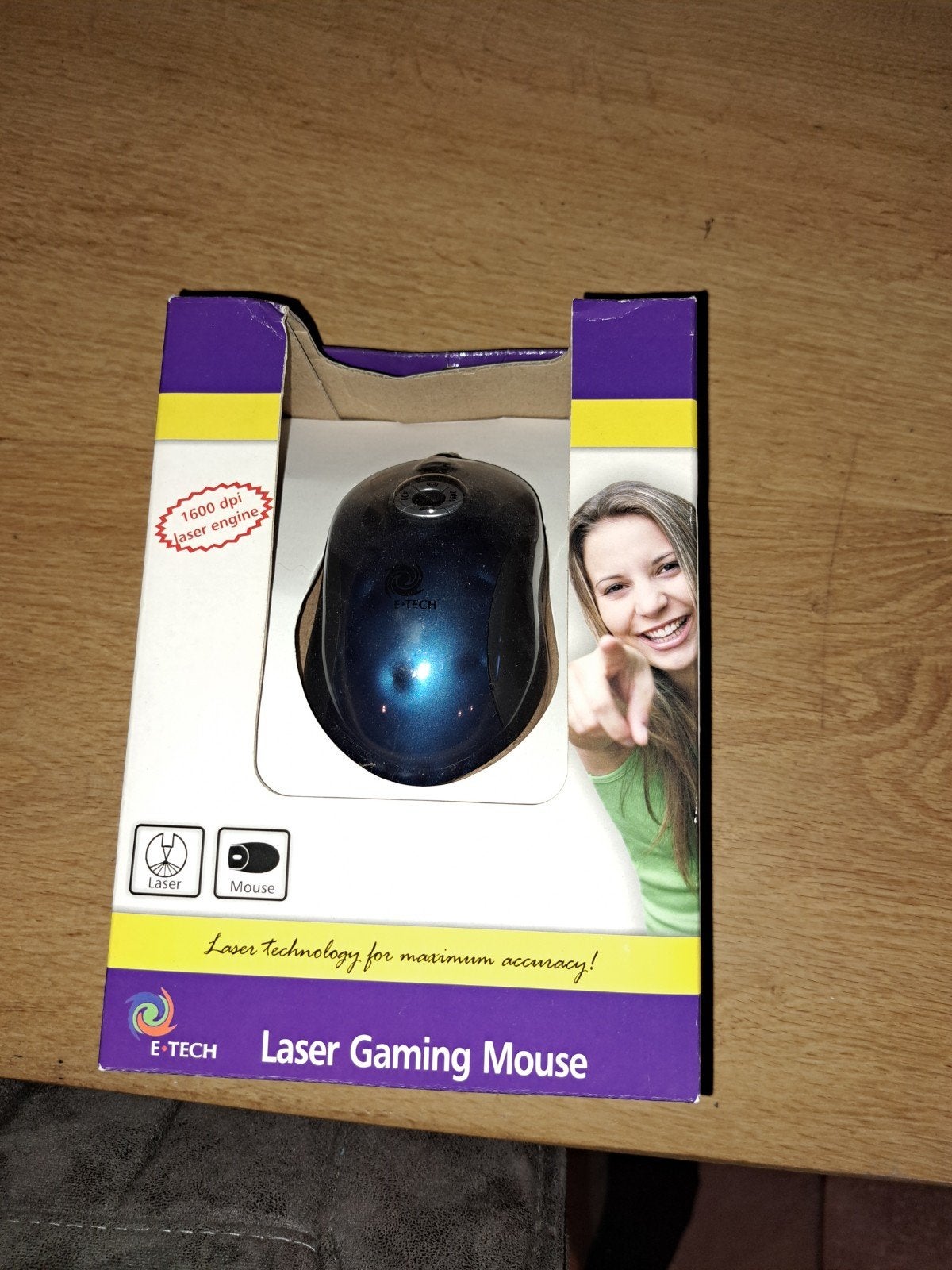 E-TECH Laser Gaming Muis 1600 dpi, Muis, Gaming muis, E-TECH, Nieuw
