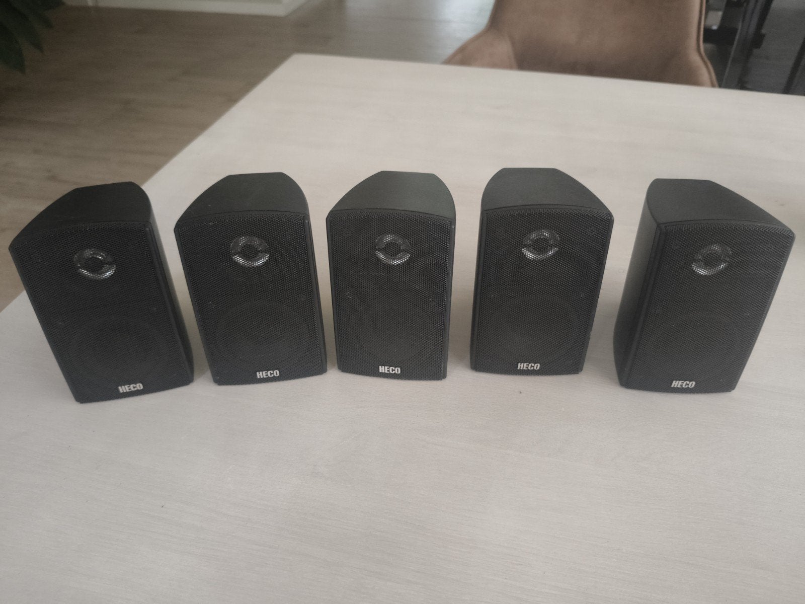 HECO Taurus Cinema 512 A Surroundset (5 speakers), Overige merken, Gebruikt, Ophalen of Verzenden, Surroundset zonder subwoofer