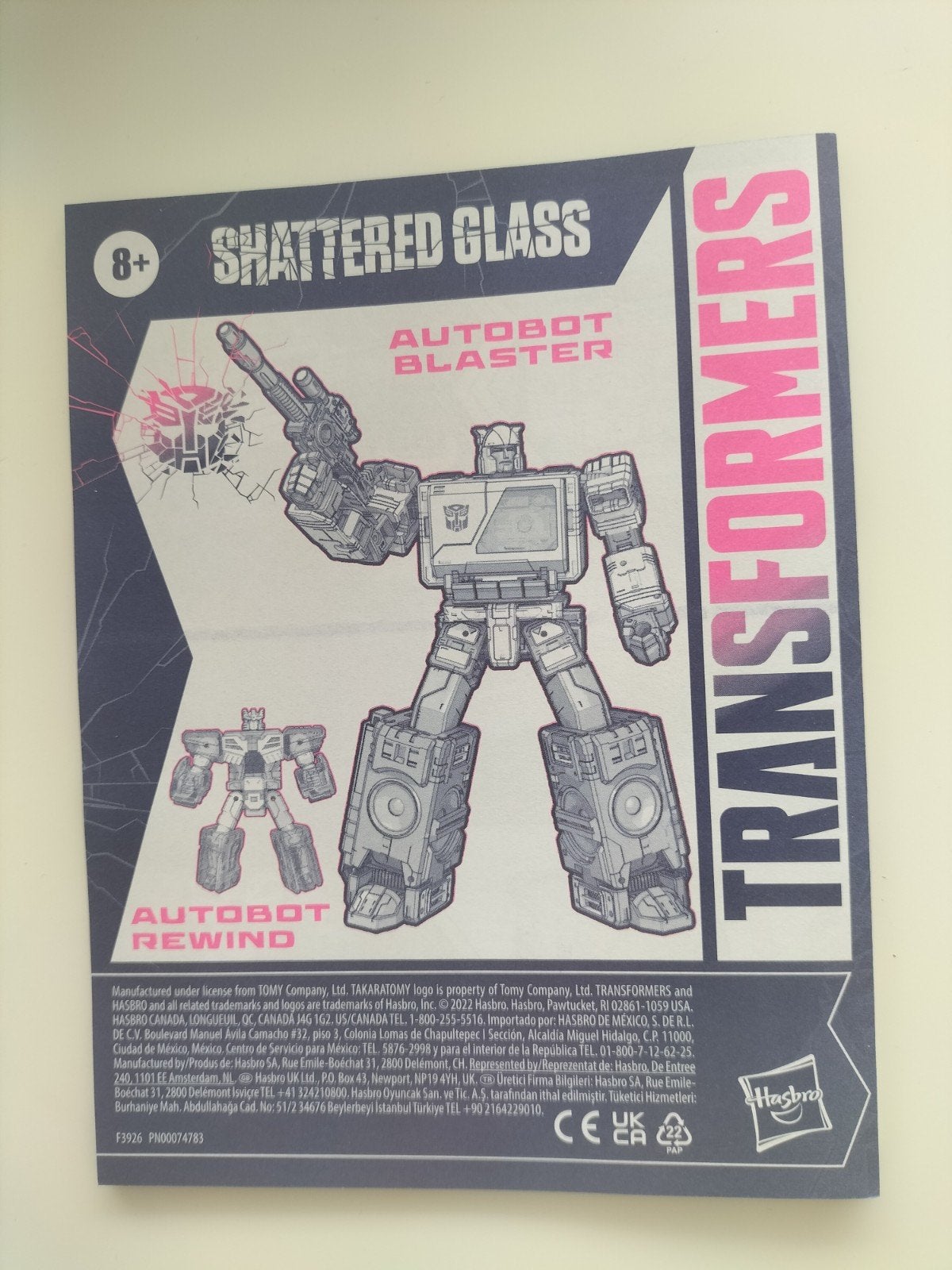 Transformers Shattered Glass Blaster & Rewind, Verzamelen, Overige generaties, Ophalen of Verzenden, Zo goed als nieuw, Autobots