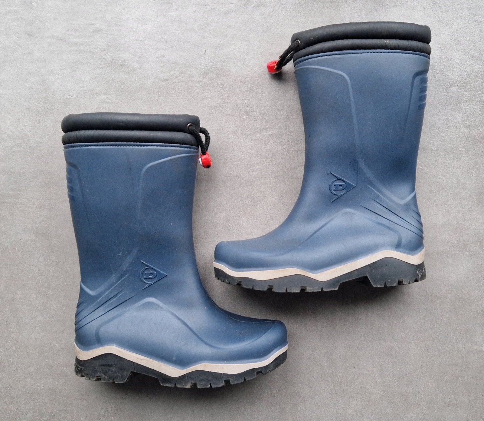 Dunlop regenlaarzen / snowboots met wintervacht - Maat 35, Ophalen of Verzenden, Zo goed als nieuw, Jongen of Meisje