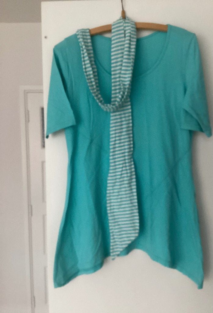 Leuk tuniek zgan maat L, Kleding | Dames, Blouses en Tunieken, Maat 42/44 (L), Ophalen of Verzenden, Zo goed als nieuw, Blauw