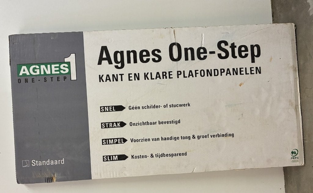 pak Agnes Plafondpanelen Wit stuc 62x122cm (4 stuks) 25 euro, Doe-het-zelf en Verbouw, Platen en Panelen, Ophalen, Nieuw, Minder dan 20 mm