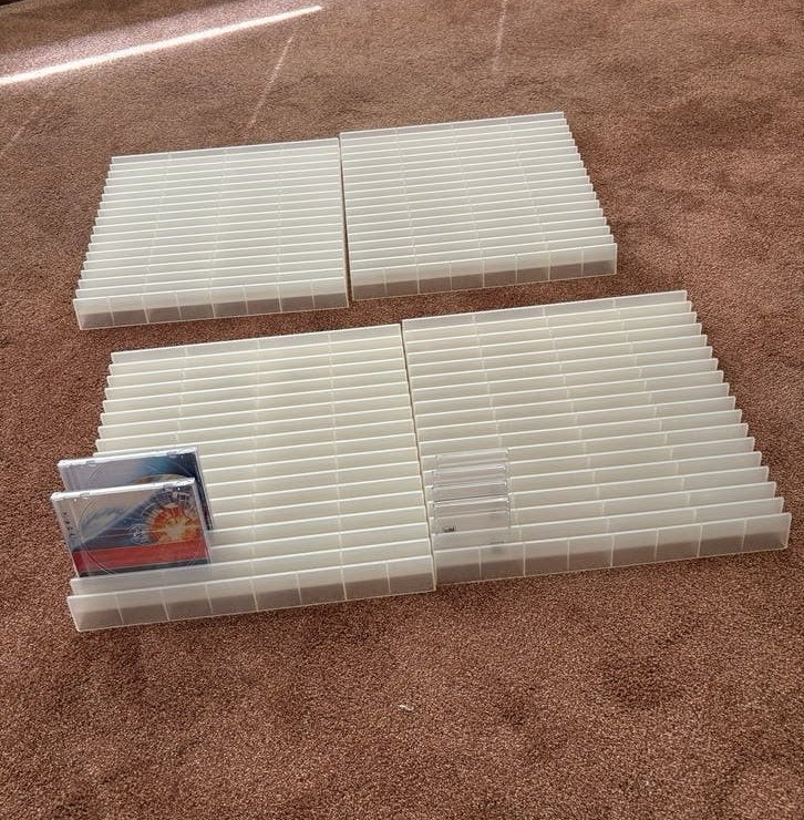CD/DVD opbergsysteem - 4 stuks, kunststof, Kunststof, 150 discs of meer, Ophalen of Verzenden, Zo goed als nieuw