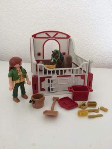 5108 Playmobil Shire met paardenbox, Ophalen of Verzenden, Zo goed als nieuw, Complete set
