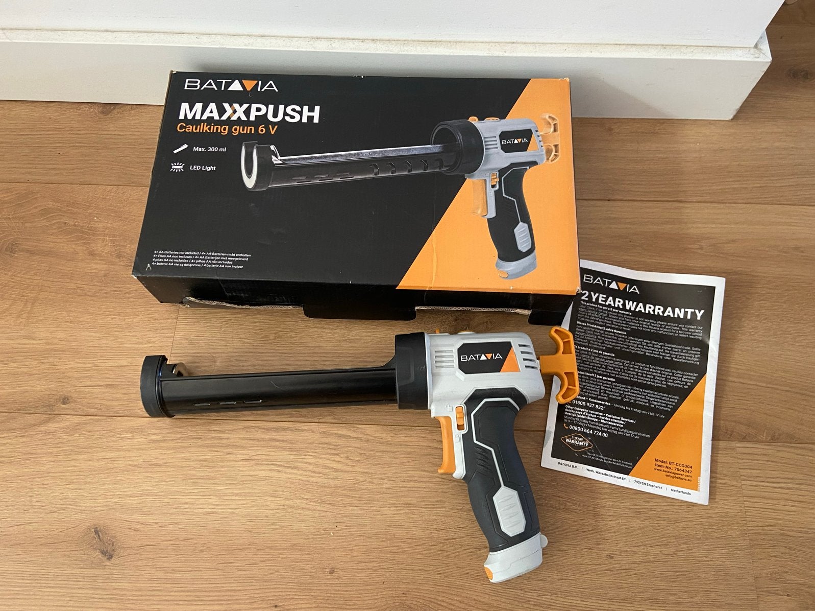 Batavia Maxxpush Kitspuit 6V - Nieuw in doos, Doe-het-zelf en Verbouw, Ophalen of Verzenden, Nieuw, Kitspuit, Overige merken