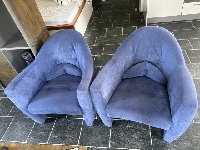 Leolux stoel, stoelen, zithoek, Ophalen, Gebruikt, Twee, Blauw