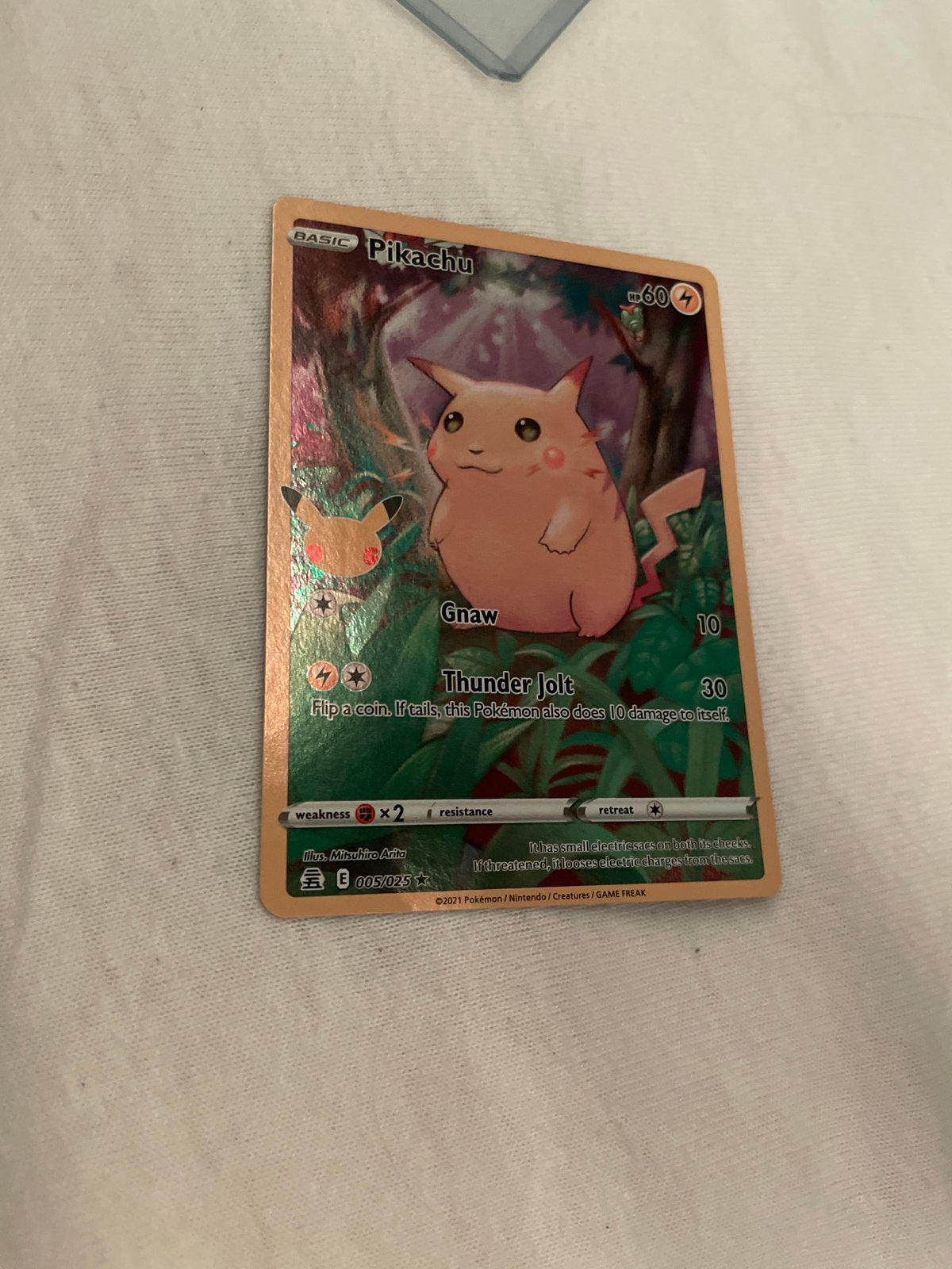 Pikachu Celebrations 25th Anniversary Pokémon Kaart, Ophalen of Verzenden, Zo goed als nieuw, Losse kaart, Foil