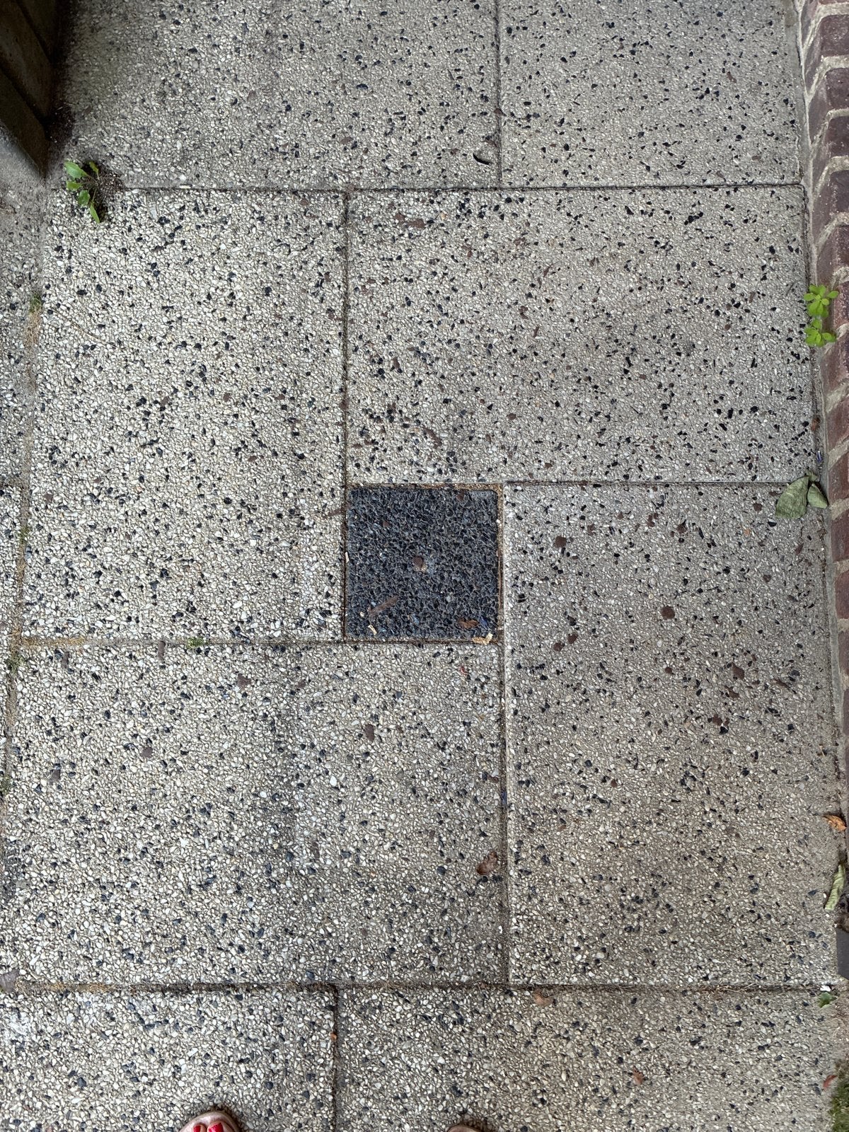 Gebruikte terrastegels, grijs met spikkels ongeveer 20 m2, Tuin en Terras, Tegels en Klinkers, Ophalen, Gebruikt, Minder dan 5 m²