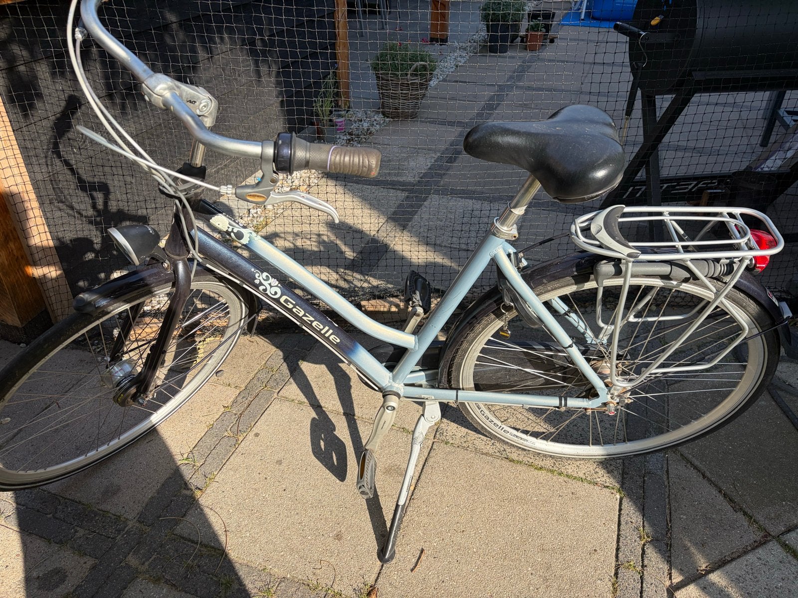Gazelle stadsfiets - Damesfiets - Lichtblauw, Fietsen en Brommers, Fietsen | Dames | Damesfietsen, Ophalen, Gebruikt, Velgrem