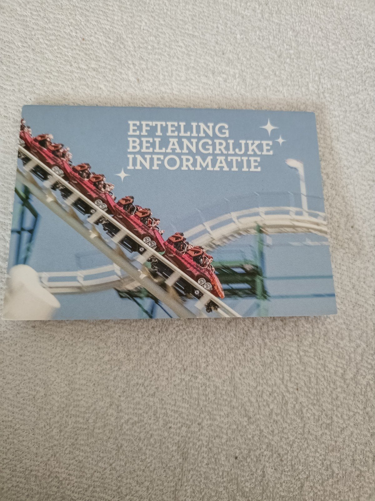 Efteling belangrijke informatie personeel, Verzamelen, Ophalen of Verzenden