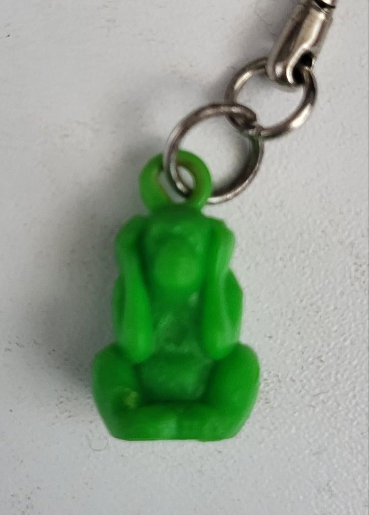 Groene Sleutelhanger - Zittend Figuurtje, Ophalen of Verzenden, Gebruikt, Knuffel of Figuurtje