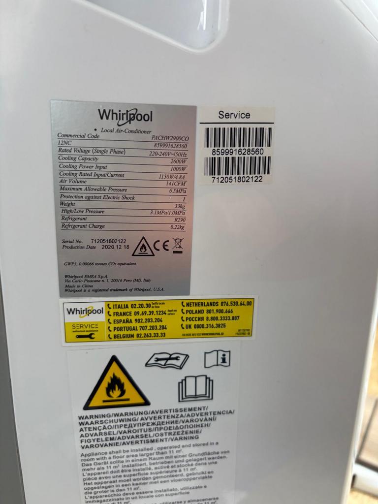 Airco, Ophalen, Minder dan 60 m³, 3 snelheden of meer, Zo goed als nieuw