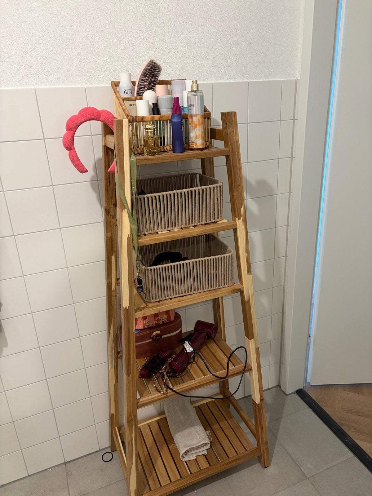 Houten badkamerrek 60x141cm, Ophalen, Gebruikt