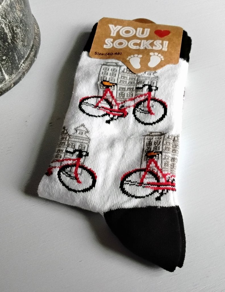 Sokken Amsterdam - fietsen - fietsstad - nieuw, Ophalen of Verzenden, Nieuw, Overige typen, Overige