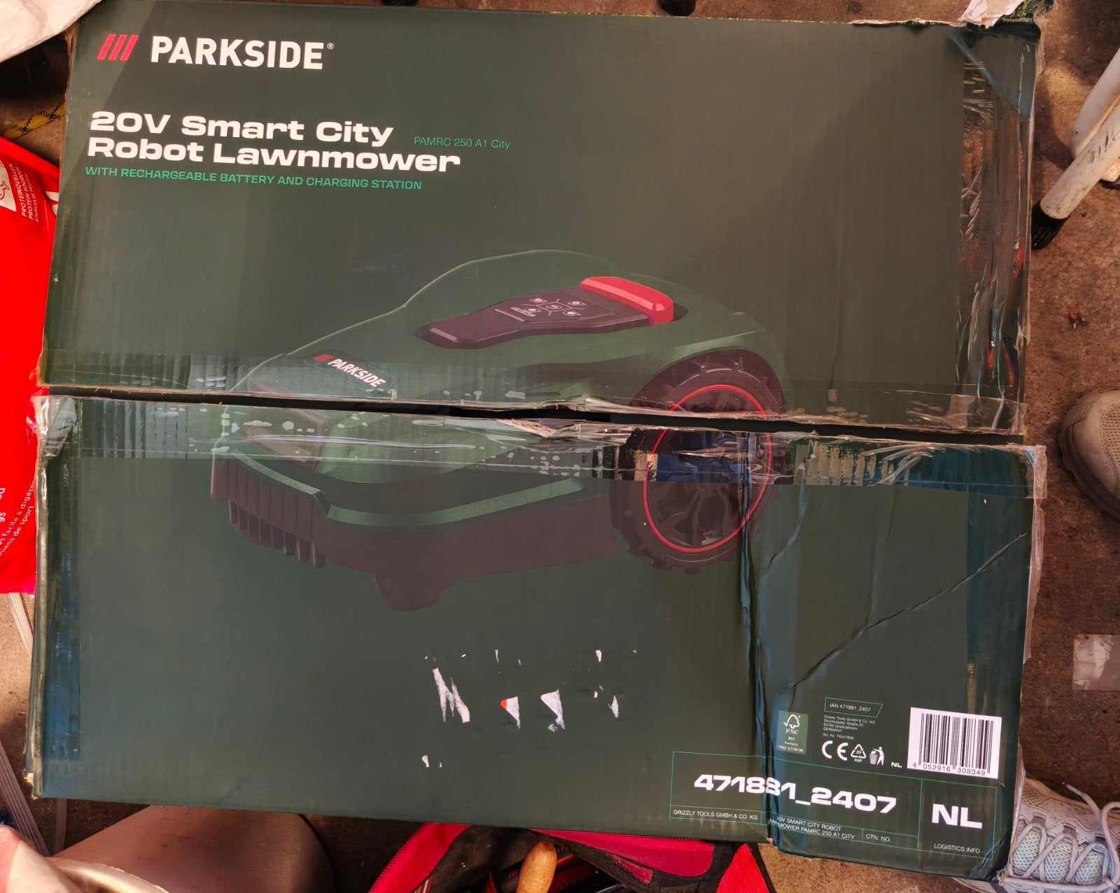 NIEUW: Parkside 20V Smart City Robotmaaier (Doos beschadigd,, Ophalen, Nieuw