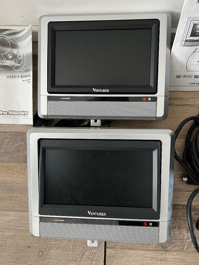 Draagbare Twee LCD schermen voor in de auto(DVD video), Audio, Tv en Foto, Dvd-spelers, Ophalen of Verzenden, Zo goed als nieuw