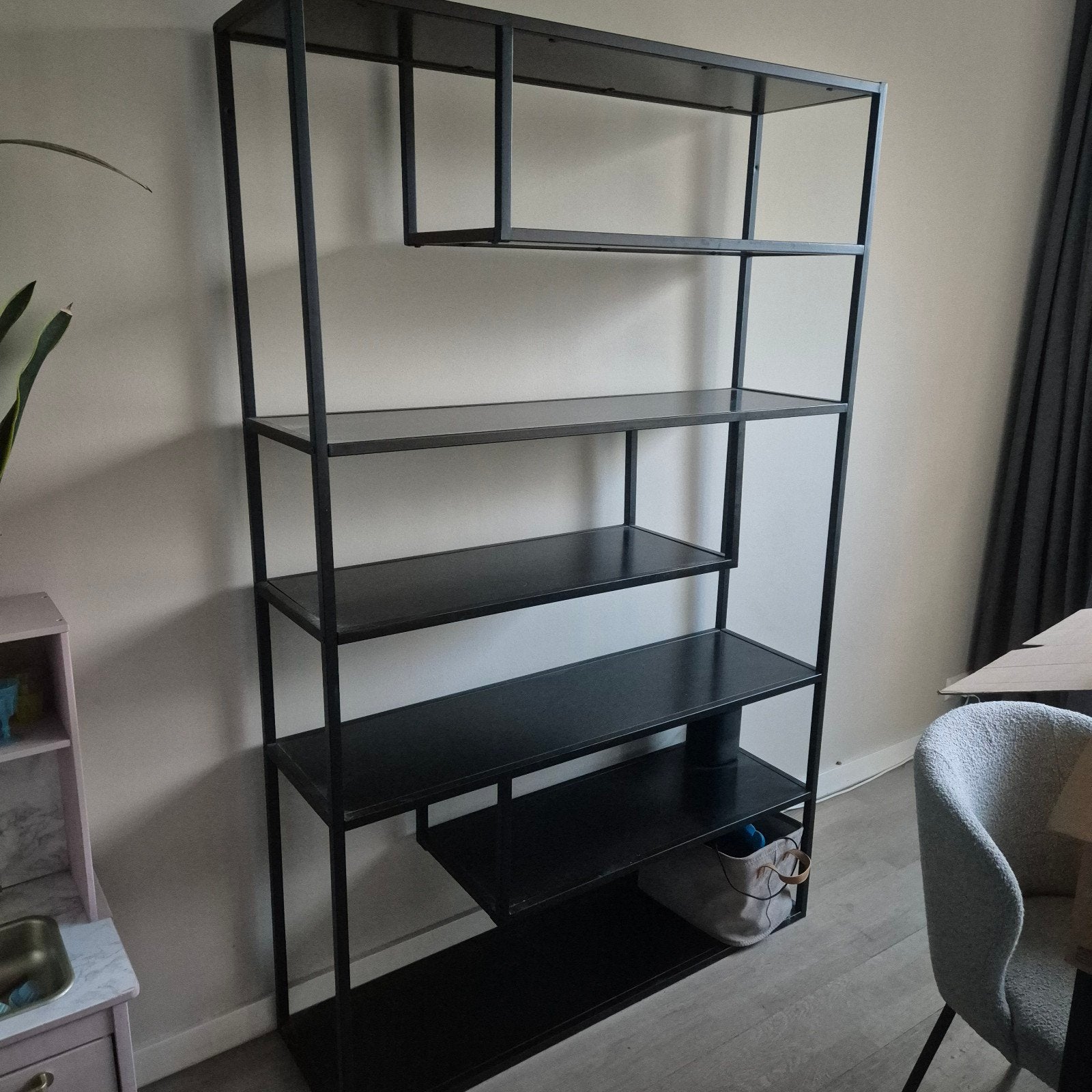 wandkast zwart, Huis en Inrichting, Kasten | Wandmeubels, Ophalen, Zo goed als nieuw, Minder dan 150 cm, 150 tot 200 cm