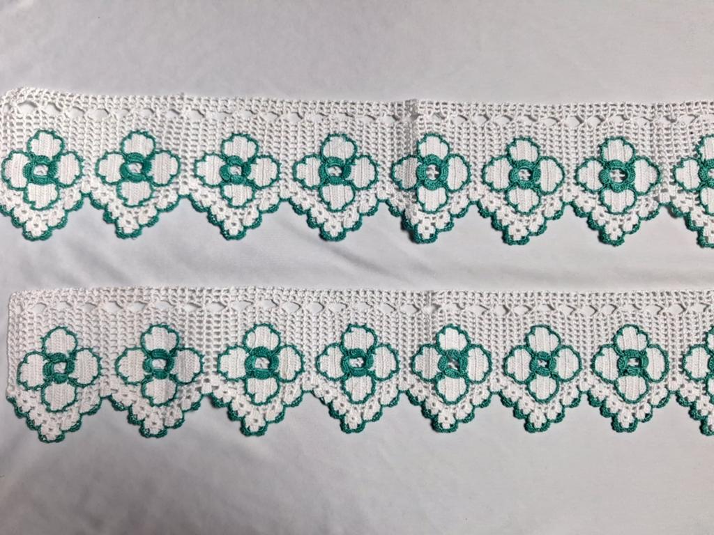 Gehaakte gebloemde valletjes/gordijntjes, Ophalen of Verzenden