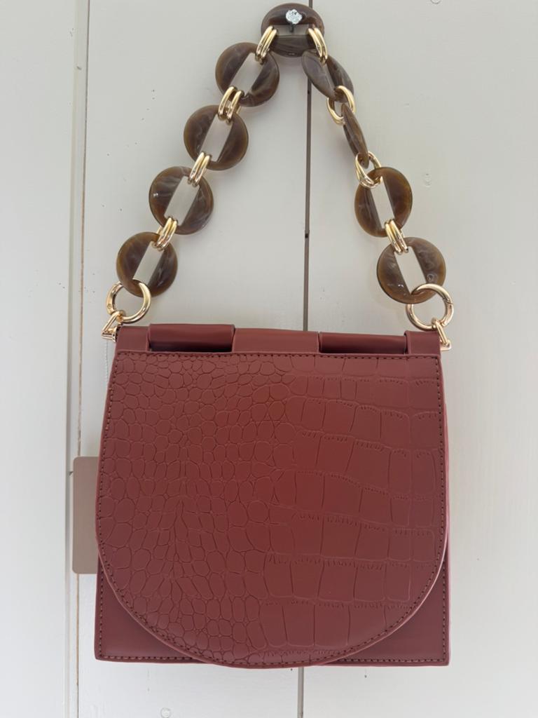 Nieuw bruin tasje. Merk Michelle., Sieraden, Tassen en Uiterlijk, Tassen | Damestassen, Ophalen of Verzenden, Zo goed als nieuw
