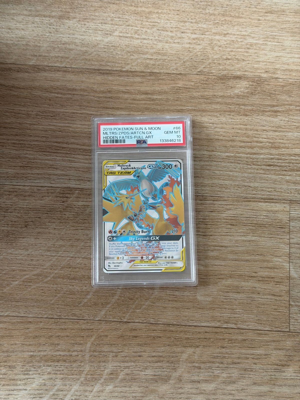 Moltres & Zapdos & Articuno GX Full Art Hidden Fates #66, Ophalen of Verzenden, Nieuw, Losse kaart