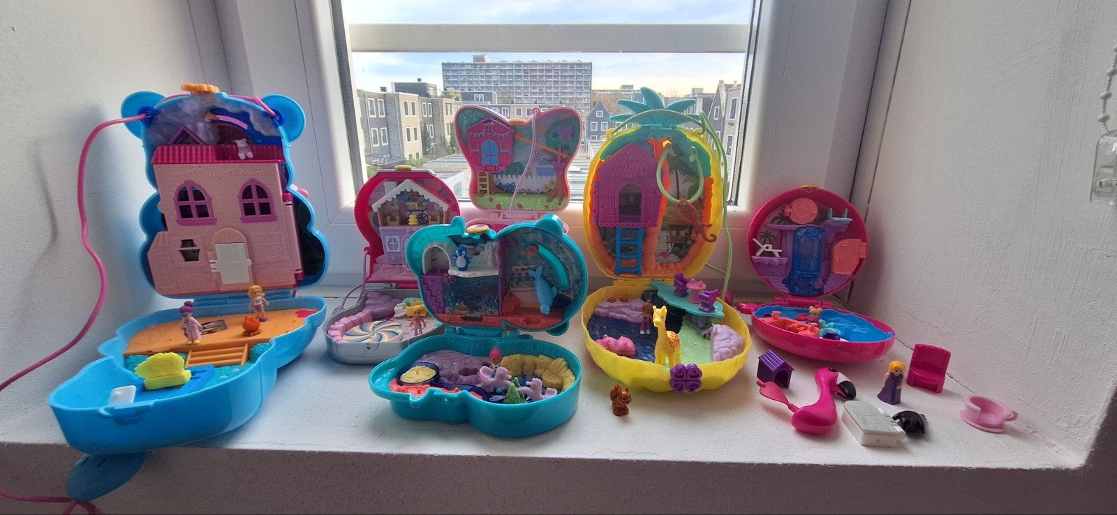 polly pocket 6 stuks, Ophalen of Verzenden, Gebruikt