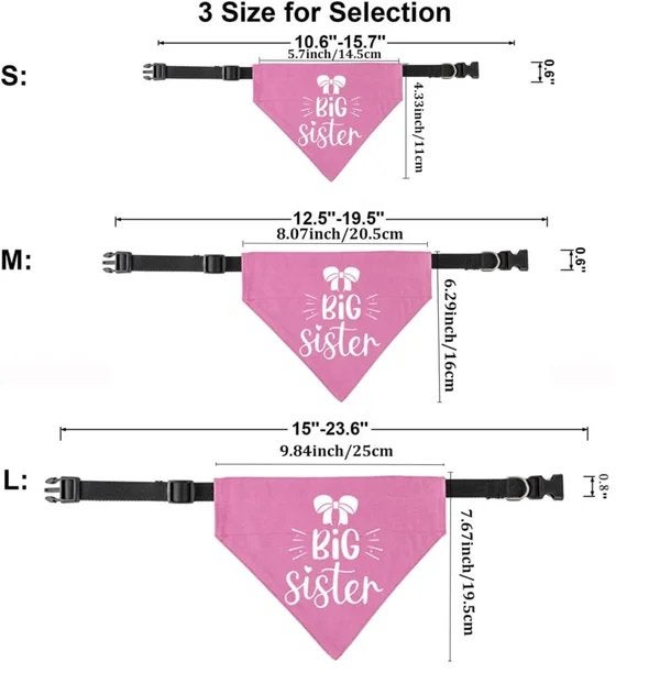 Honden bandana Big Sister met handige sluiting, Overige merken, Nieuw, Ophalen of Verzenden, Struikheide 64,3069lj,Rotterdam