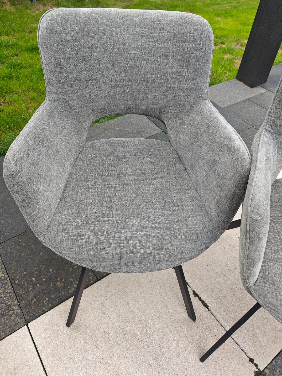 Foto 4 van 3 eetkamerstoelen olijfgroen