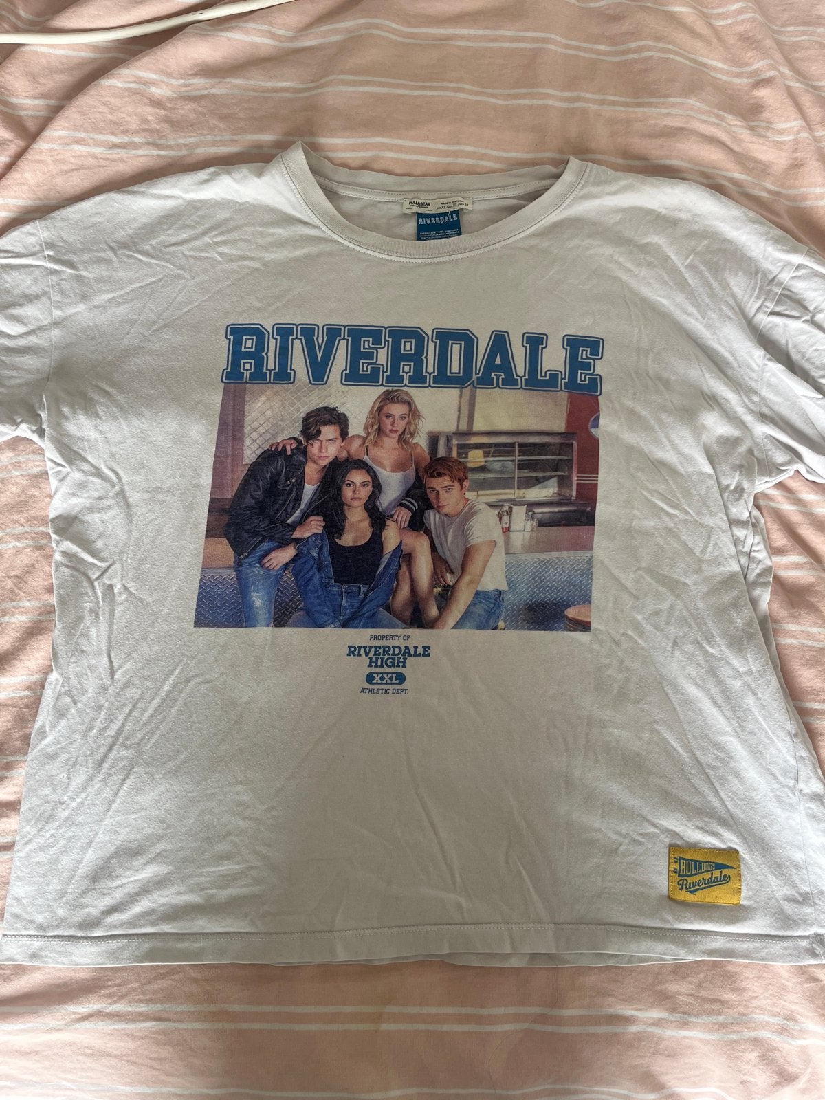 Riverdale T-shirt - Pull&Bear - Maat XL, Ophalen, Wit, Maat 46/48 (XL) of groter, Zo goed als nieuw