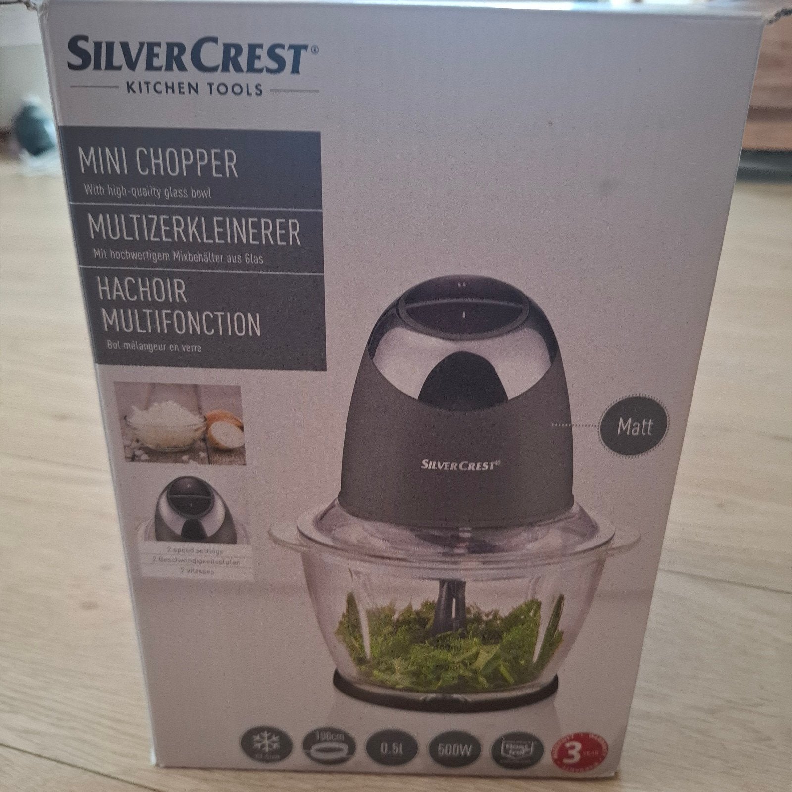 SilverCrest Mini Hakmolen - Zo goed als nieuw, Minder dan 1 liter, Ophalen, Zo goed als nieuw, 2 snelheden