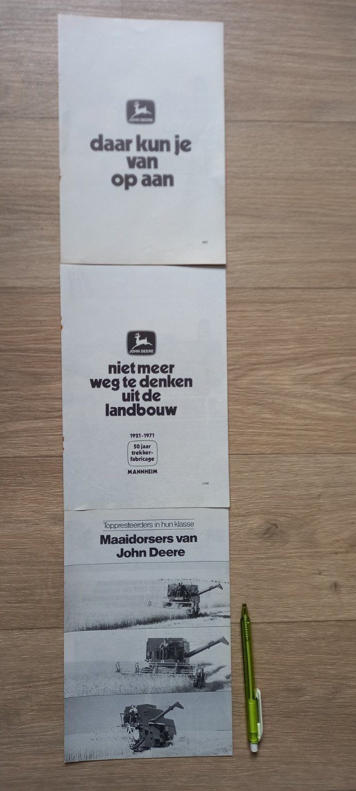 E : JD 4 : JOHN DEERE  maaidorser advertenties., Ophalen of Verzenden, 1920 tot 1940, Tijdschrift