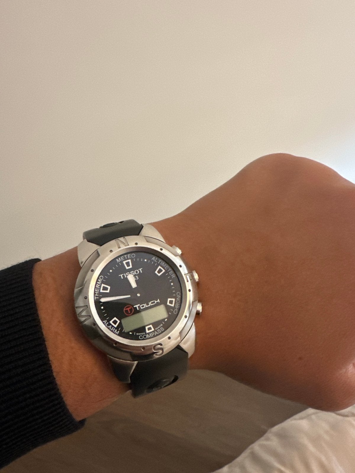 Gebruikte Tissot T Touch - Batterij te vervangen, Gebruikt, Staal, Polshorloge, Kunststof