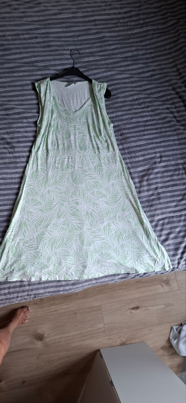 Leuke zomerjurk wit/groen  maat XL, Ophalen of Verzenden, Zo goed als nieuw, Maat 46/48 (XL) of groter
