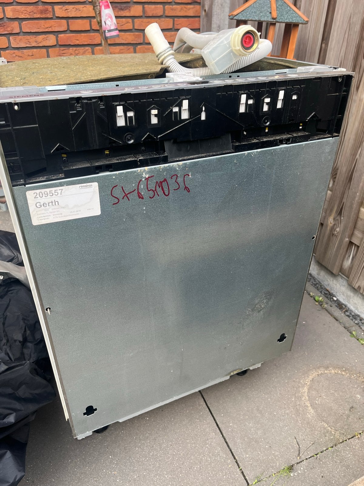Defecte Siemens vaatwasser *oud ijzer*, Witgoed en Apparatuur, Vaatwasmachines, Ophalen, 60 cm of meer, Niet werkend, Vrijstaand