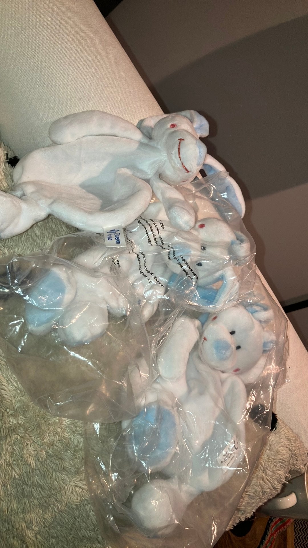 Zilveren kruis konijn knuffeldoekje, Kinderen en Baby's, Speelgoed | Knuffels en Pluche, Ophalen of Verzenden, Zo goed als nieuw
