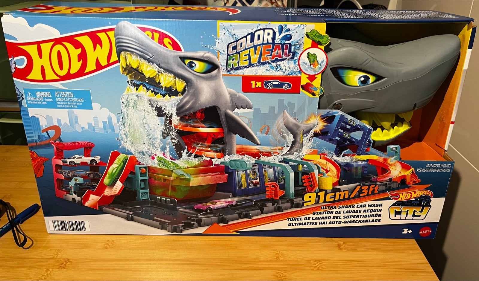 Hot Wheels City Ultra Shark Car Wash Speelset, Ophalen of Verzenden, Nieuw