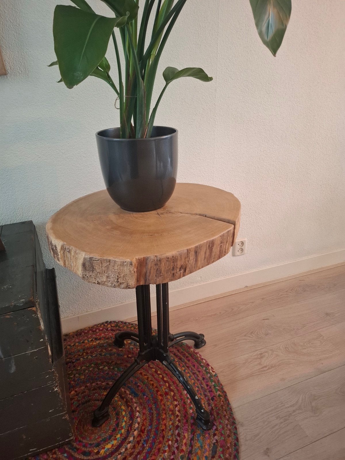 Boomstam tafel, Huis en Inrichting, Tafels | Sidetables, Ophalen, Nieuw, Rond