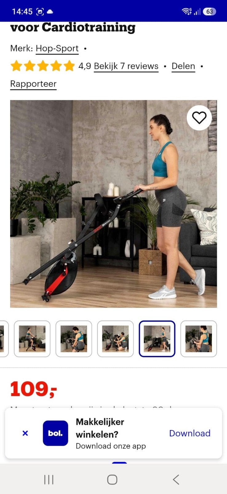 Nieuwe Inklapbare Hometrainer - Hop-Sport HS-3020X Quest, Ophalen