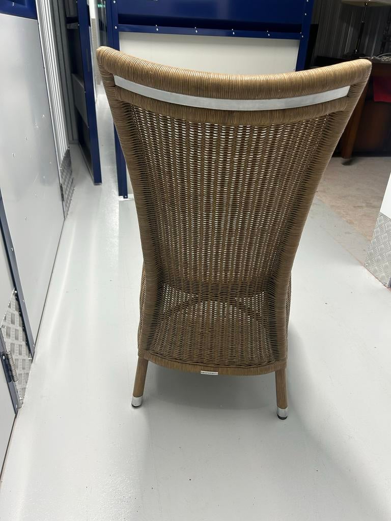 Set van 4 Rotan Stoelen met Kussens - Comfortabel & Stijlvol, Ophalen, Gebruikt, Bruin, Riet of Rotan