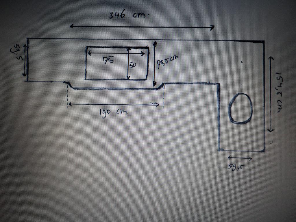 keuken werkblad star galaxy ( zwart ) hoek met verbreding, Ophalen, Gebruikt, Zwart, 200 cm of meer