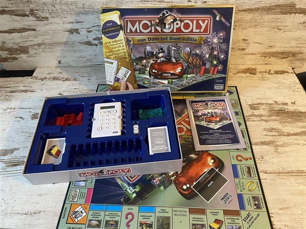 Monopoly van dam tot dom editie Parker [s182], Verzenden, Zo goed als nieuw