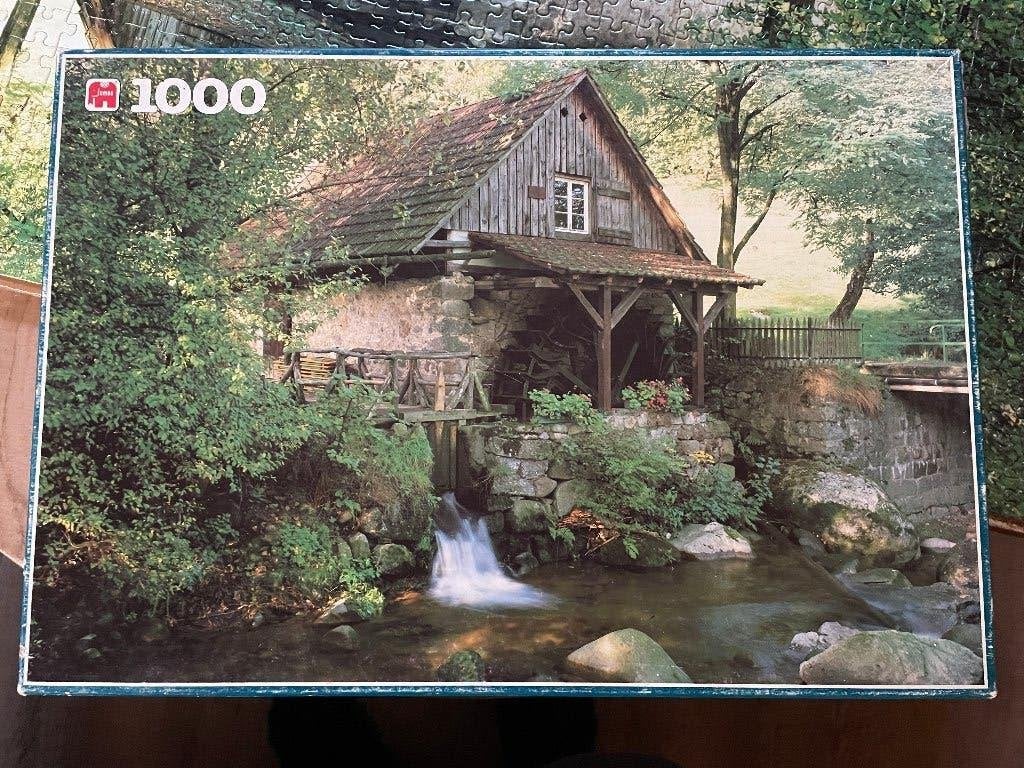 Jumbo legpuzzel 1000 stukjes Watermolen, Hobby en Vrije tijd, Ophalen of Verzenden, 500 t/m 1500 stukjes, Zo goed als nieuw