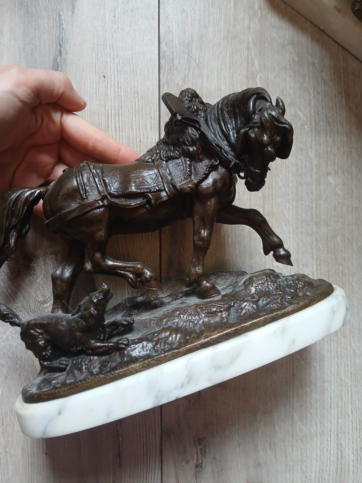 Bronzen beeld, Verzamelen, Beelden en Beeldjes, Ophalen, Zo goed als nieuw, Overige typen
