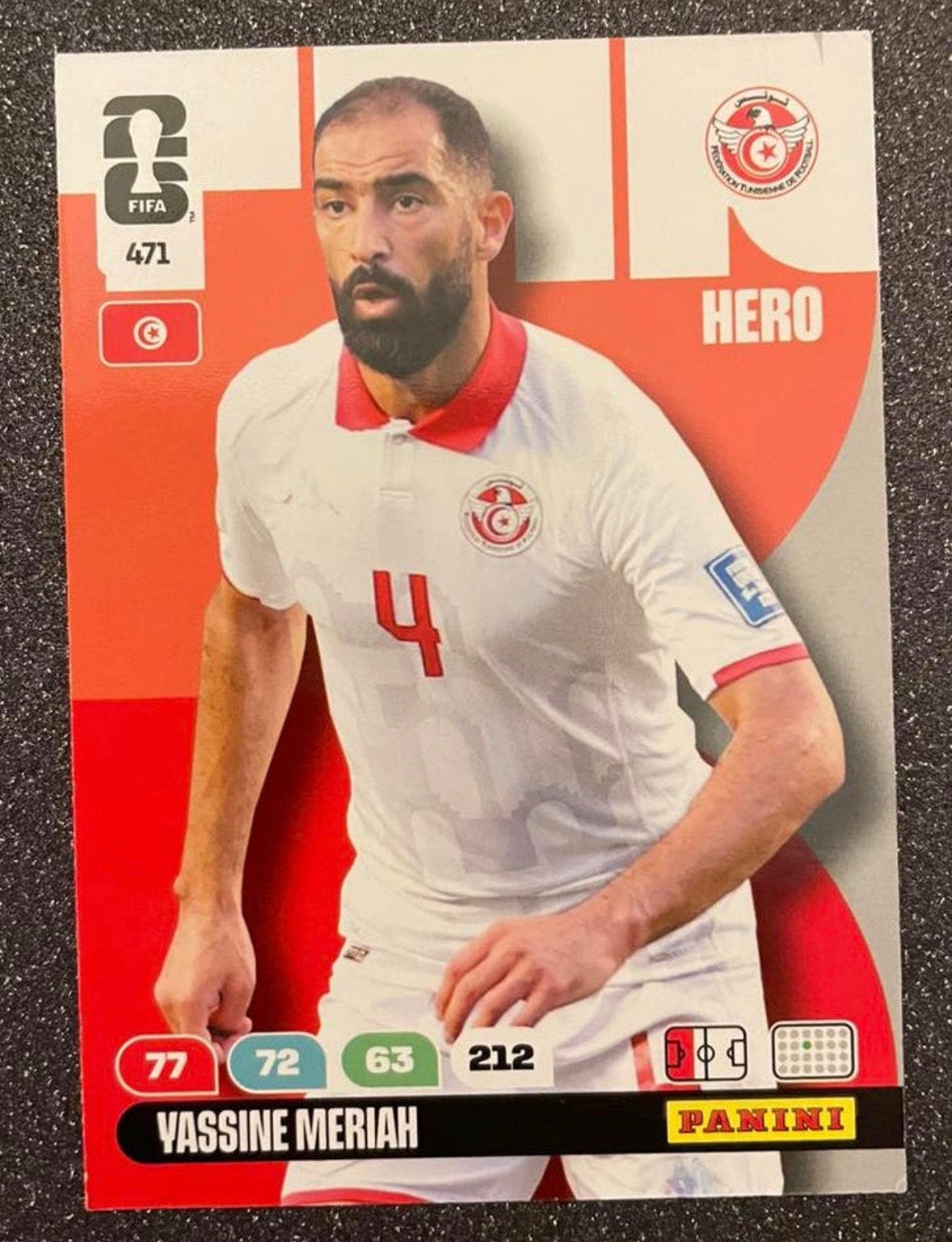 Panini WORLD CUP    MERIAH    TUNESIA, Hobby en Vrije tijd, Stickers en Plaatjes, Verzenden, Zo goed als nieuw, Plaatje