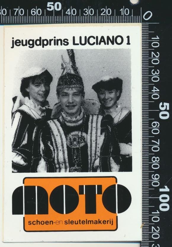 Sticker: Jeugdprins Luciano 1 - Moto Schoenen, Ophalen of Verzenden, Zo goed als nieuw, Bedrijf of Vereniging
