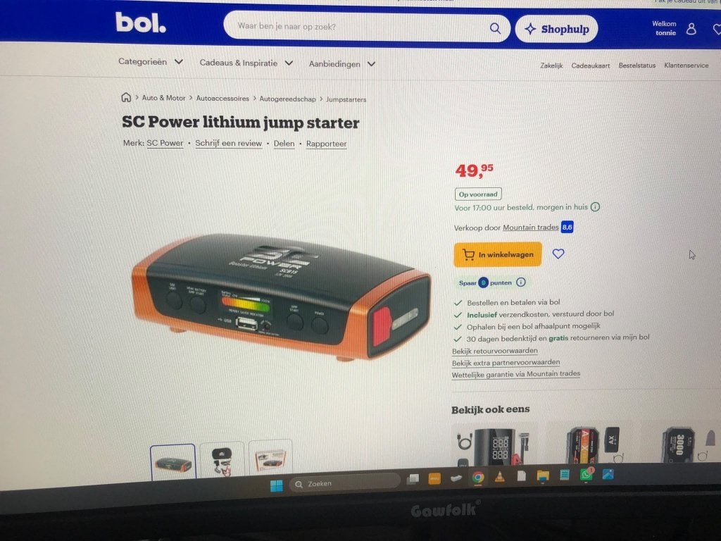 power booster lithium scb15 12 volt  bieden vanaf 22,50, Ophalen of Verzenden, Zo goed als nieuw, Overige typen, Overige merken